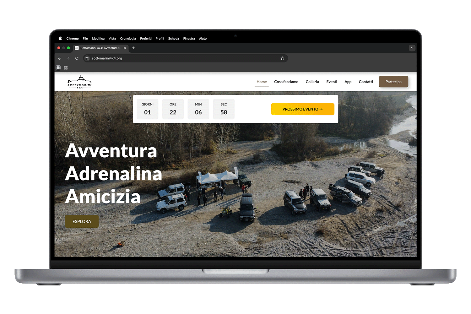 Sito web Sottomarini4x4 desktop